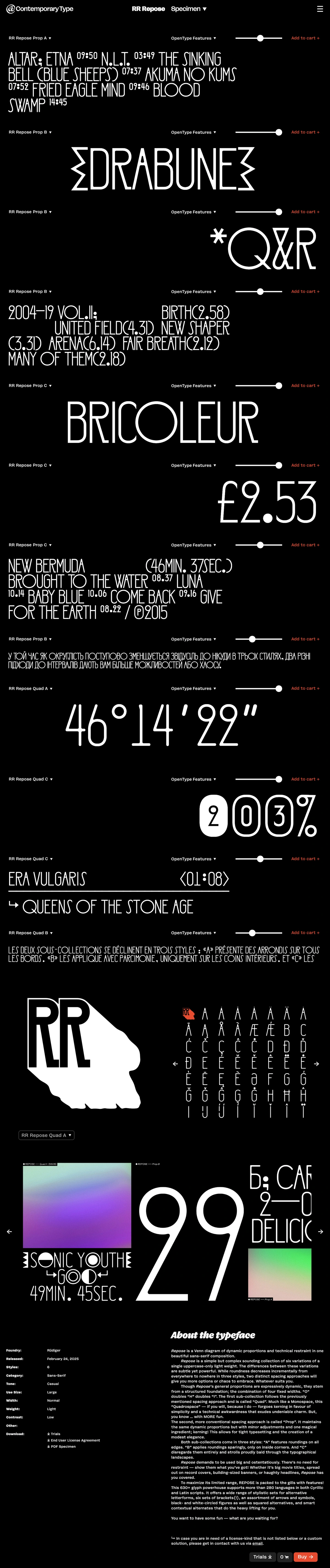 ContemporaryType - Website a medida para la gestión y venta de tipografías.
