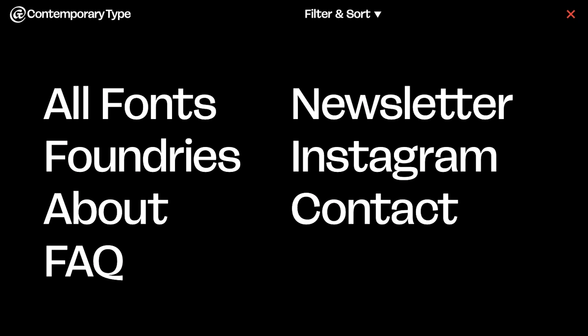 ContemporaryType - Website a medida para la gestión y venta de tipografías.