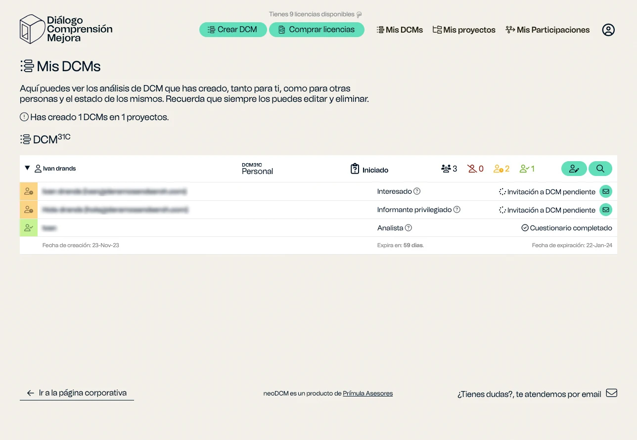 DCM - Software online de analisis de competencias universitarias