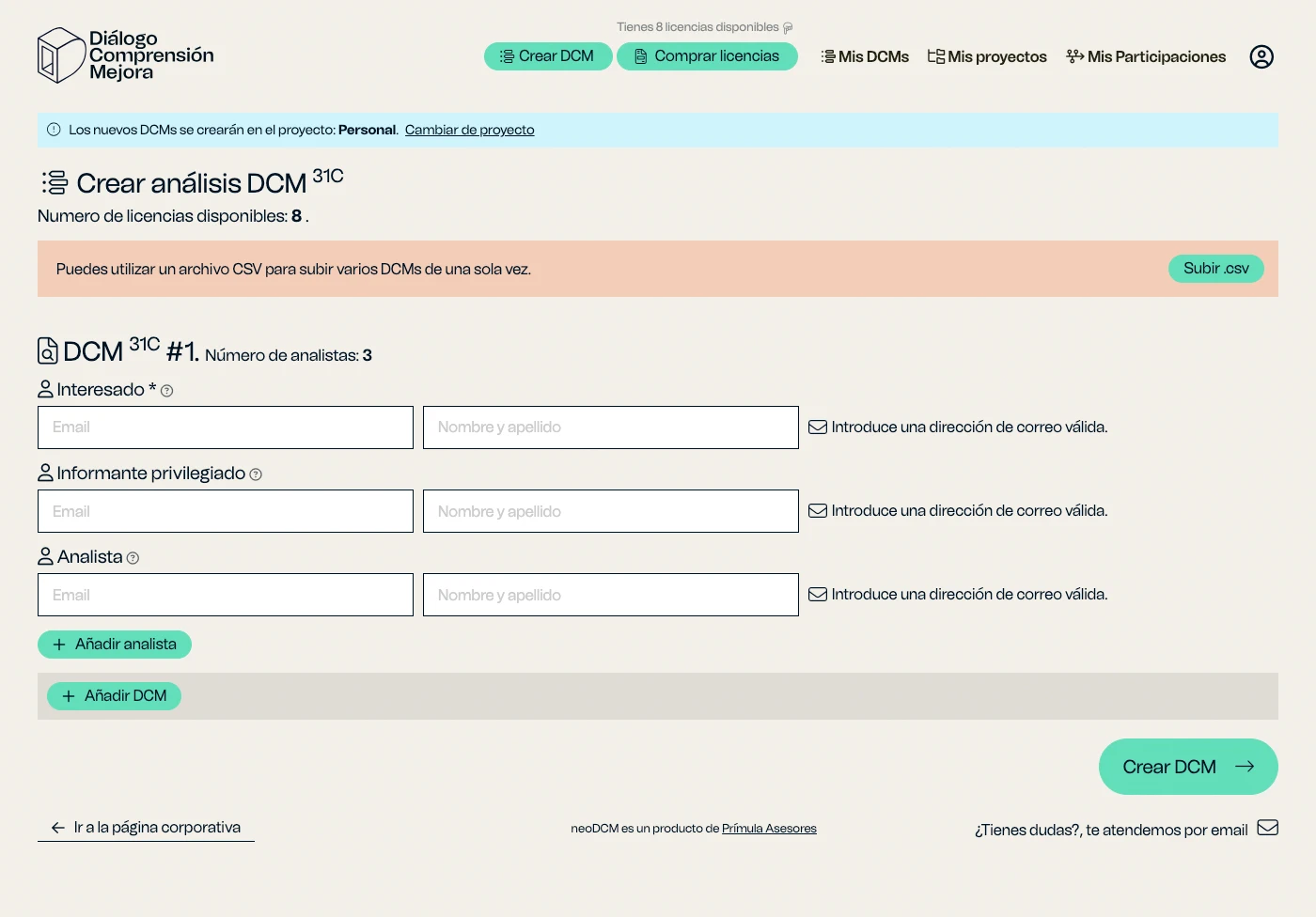 DCM - Software online de analisis de competencias universitarias