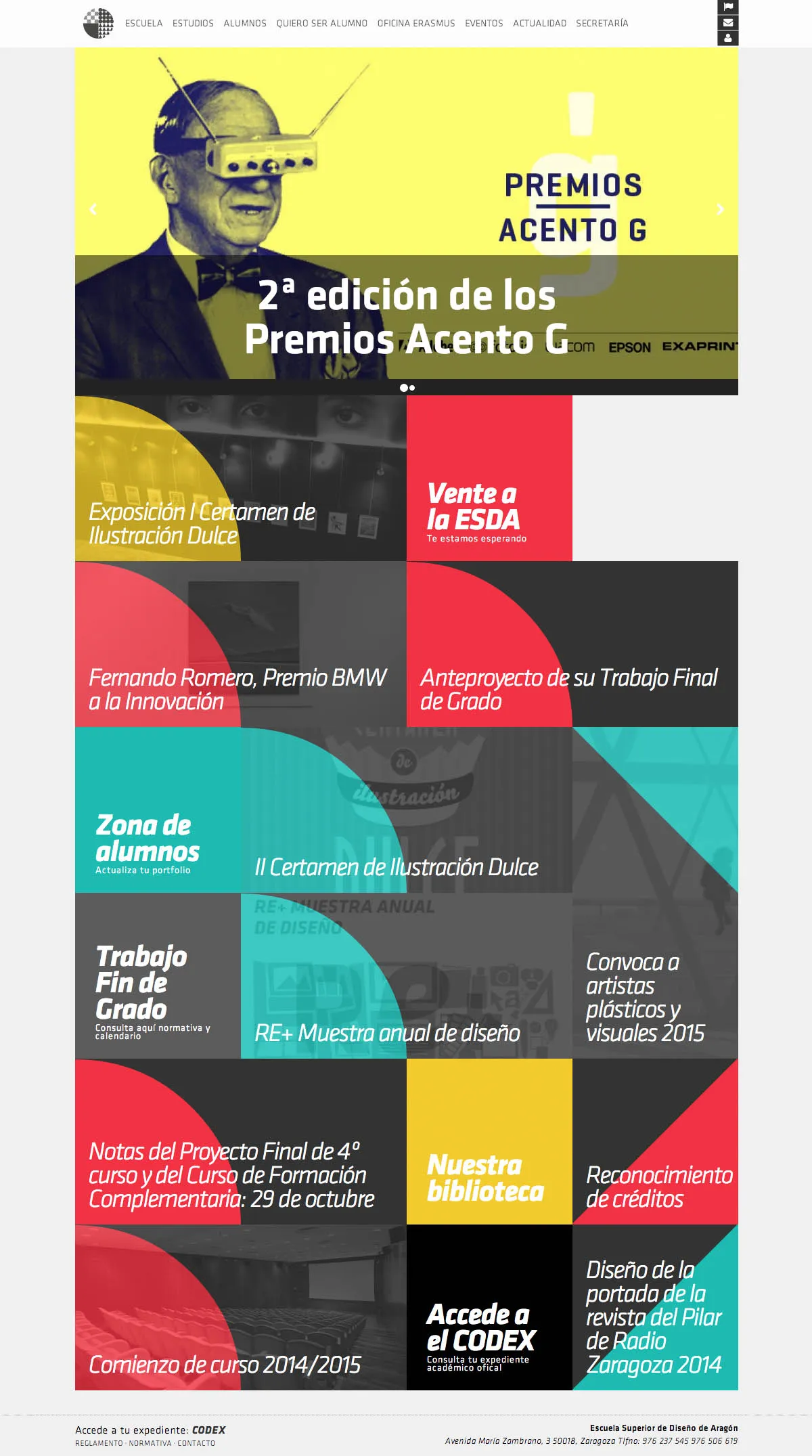 Diseño website, frontend y backend en proyecto online de porfolios para escuelas en Zaragoza.