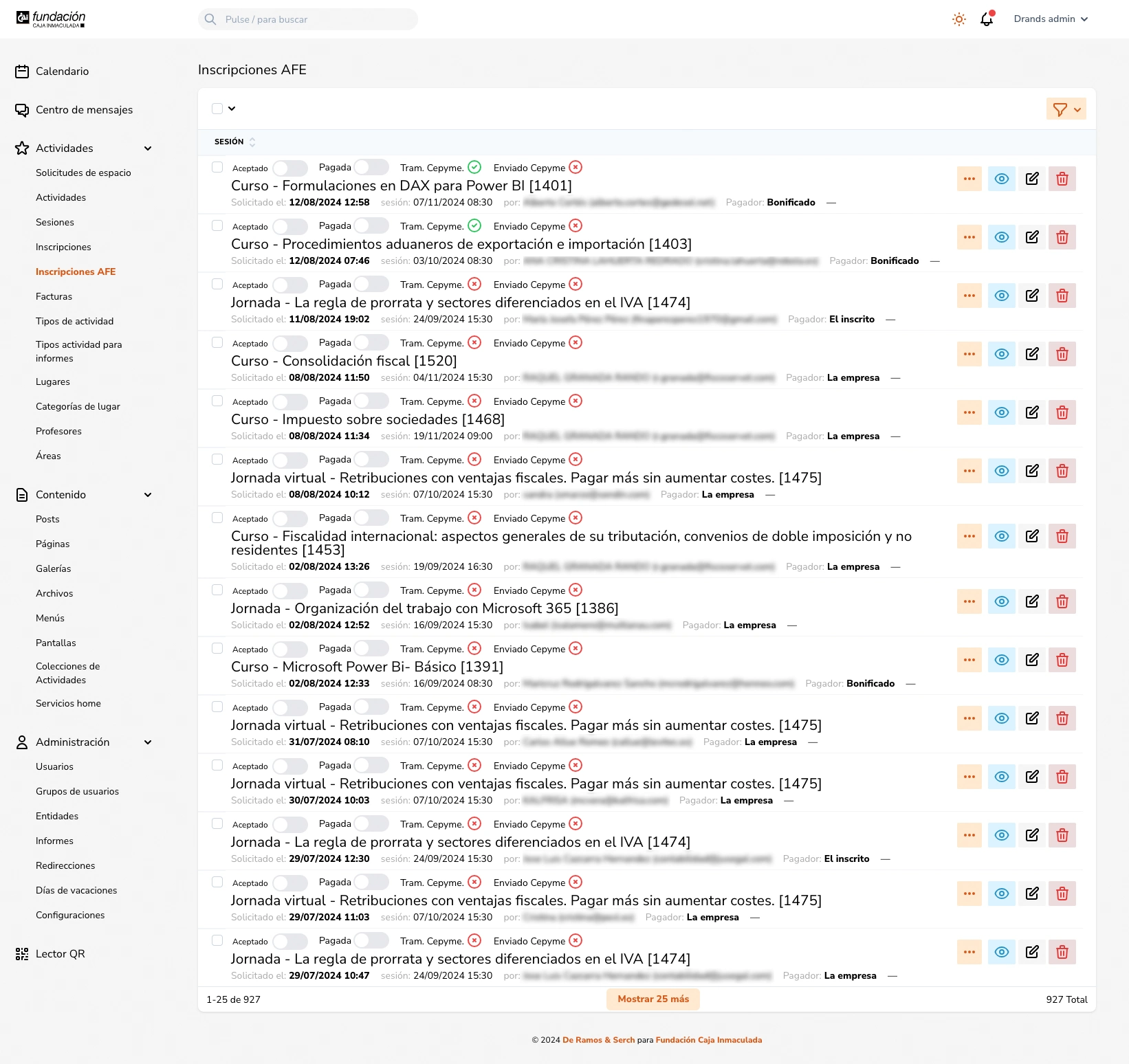 Fundación CAI - Software a medida para la gestión interna de la Fundación.