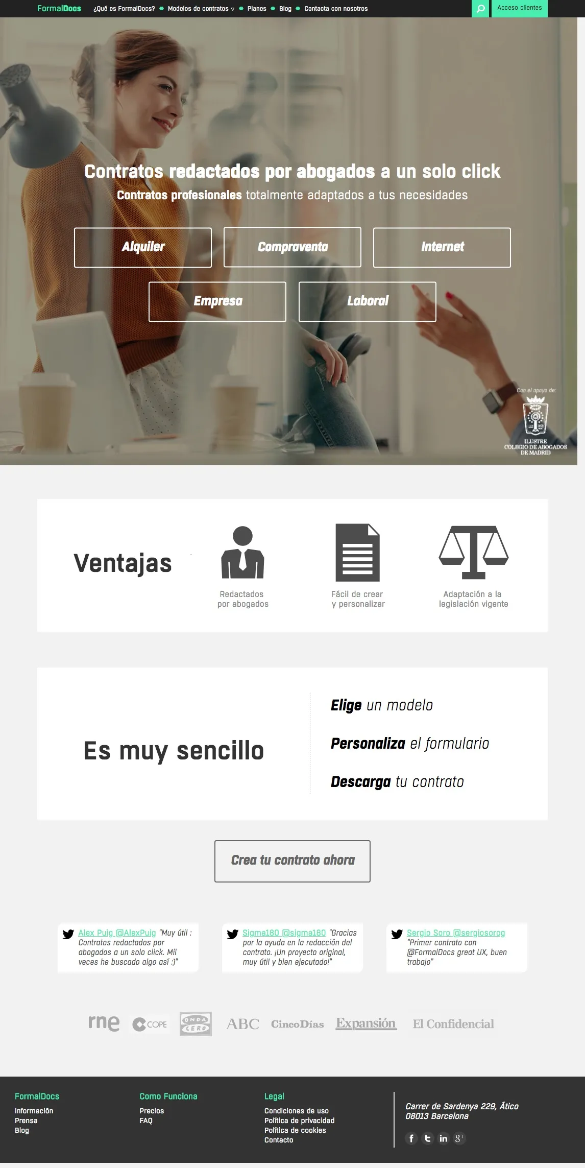 Diseño website, frontend y backend para proyecto online de startup en Zaragoza