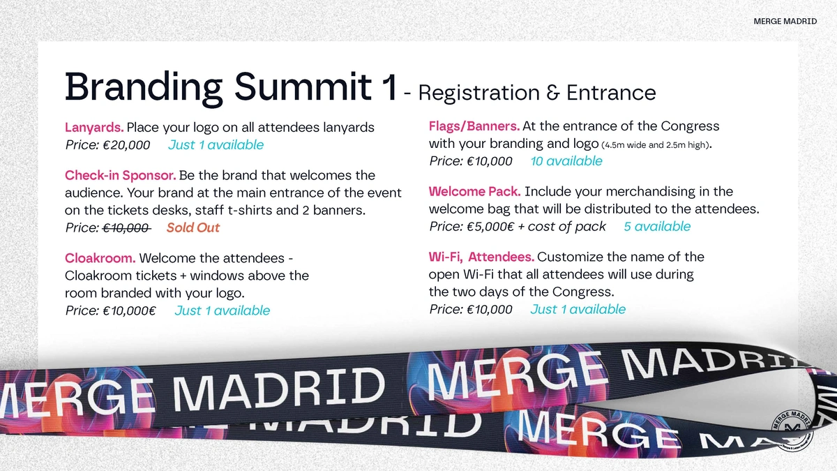 Merge Madrid - Branding para convención de Web3 y Blockchain